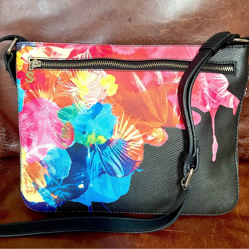 Desigual Corel Molina Expandable Leather Crossbody & Shoulder Bag New Condition
